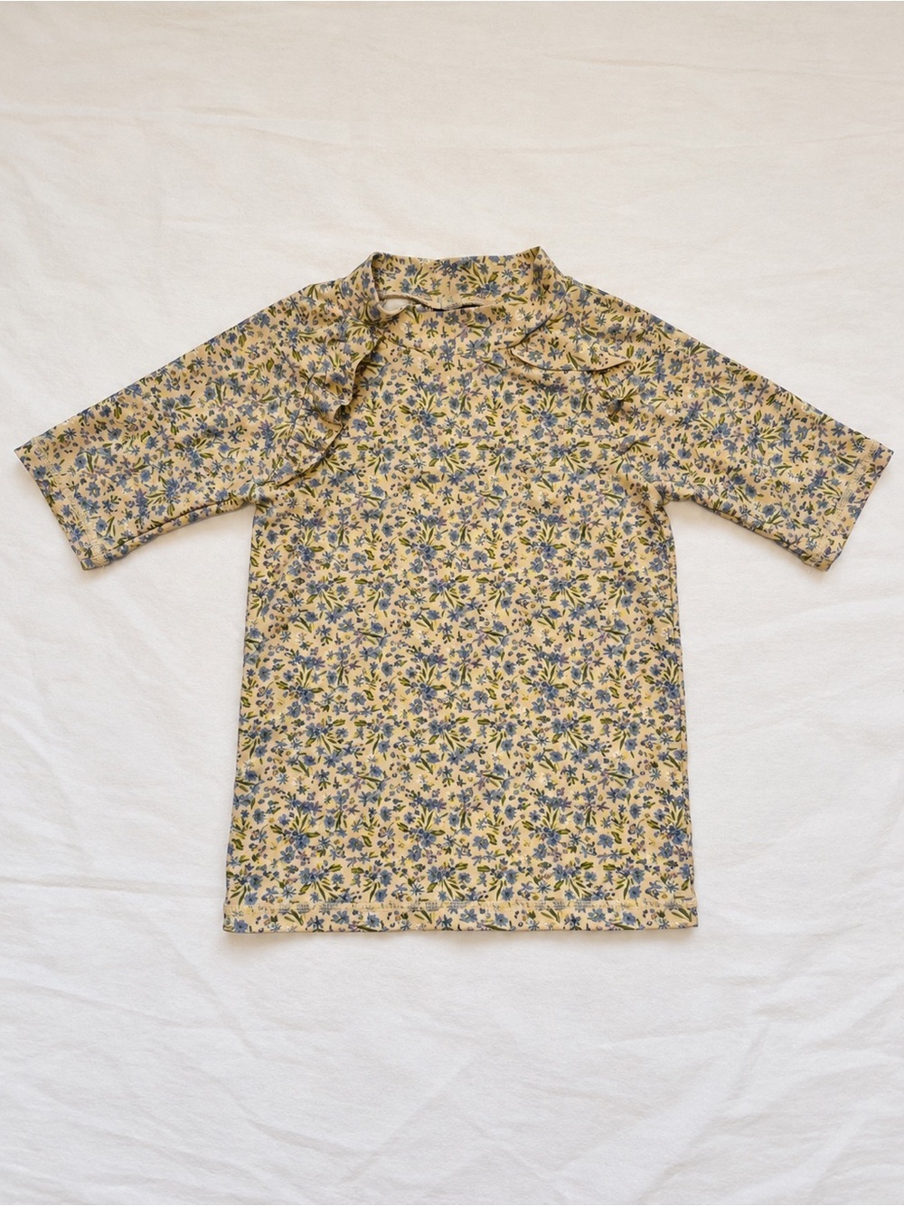 WHEAT KIDS Floral Rash Guard Top Swim Top